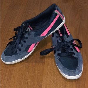 Reebok Blue and Pink Sneakers . Size 8